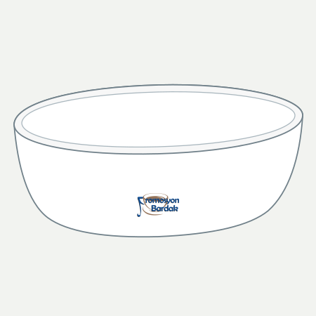Ağva Oval Serving Bowl – schematic logo on the exterior wall, smaller logo