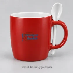 Artvin Ceramic Mug with Spoon — gallery view 1
