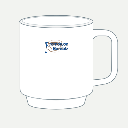 Assos Stepped-Base Porcelain Mug – schematic logo on the exterior wall, higher position