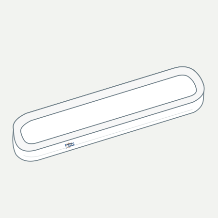 Avanos Long Serving Plate – schematic logo on the exterior wall, custom position