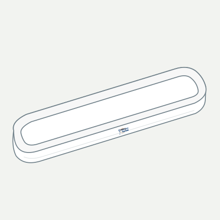 Avanos Long Serving Plate – schematic logo on the exterior wall, outer front