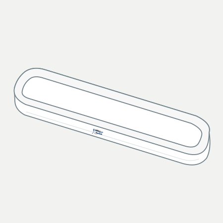 Avanos Long Serving Plate – schematic logo on the exterior wall, outer rear