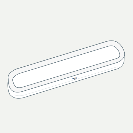 Avanos Long Serving Plate – schematic logo on the exterior wall, smaller logo