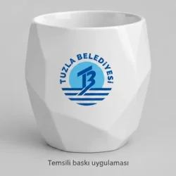 Beysehir Faceted Porcelain Mug — gallery view 3