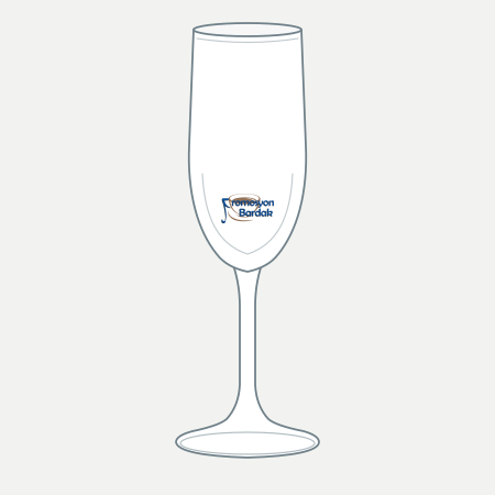 Çandarlı Slender Glass Flute – schematic logo on the exterior wall, lower position