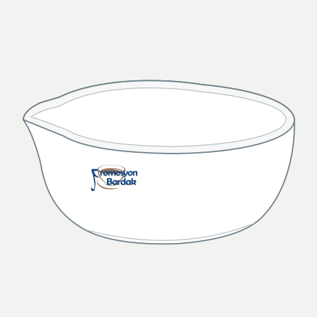 Dalyan Pouring Tasting Bowl – schematic logo on the exterior wall, left position