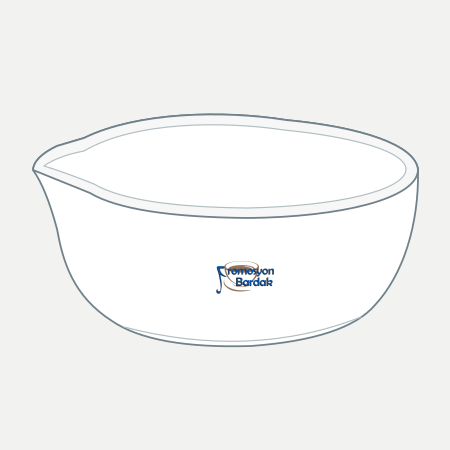 Dalyan Pouring Tasting Bowl – schematic logo on the exterior wall, smaller logo