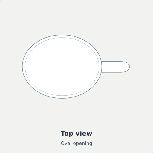 Enez: Top view, Oval opening