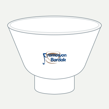 Erciyes Footed Rice Bowl – schematic logo on the exterior wall, outer bowl wall