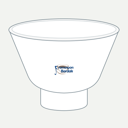 Erciyes Footed Rice Bowl – schematic logo on the exterior wall, smaller logo