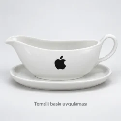 Fethiye Porcelain Sauce Boat with Stand — gallery view 2