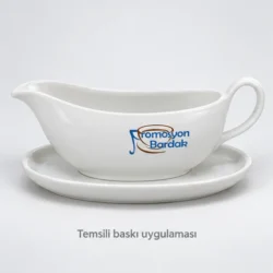 Fethiye Porcelain Sauce Boat with Stand — gallery view 5