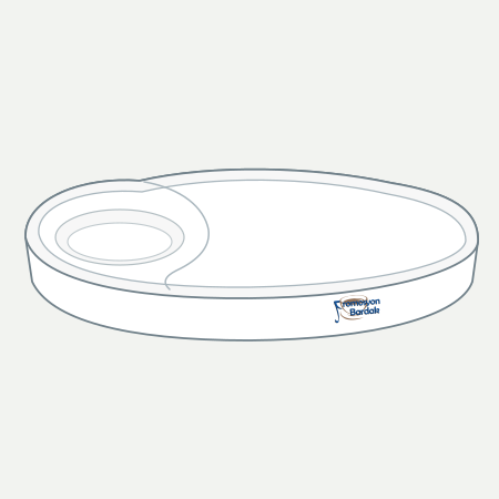 Güzelyurt Cup-Recess Snack Plate – schematic logo on the exterior wall, right position