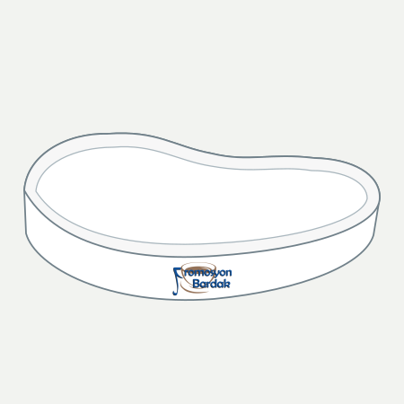 Hacıbektaş Asymmetric Serving Plate – schematic logo on the exterior wall, outer front