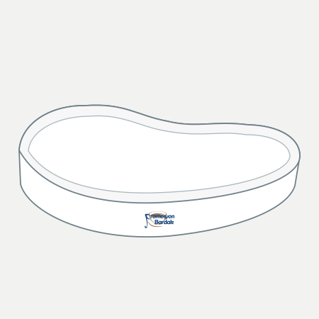 Hacıbektaş Asymmetric Serving Plate – schematic logo on the exterior wall, smaller logo