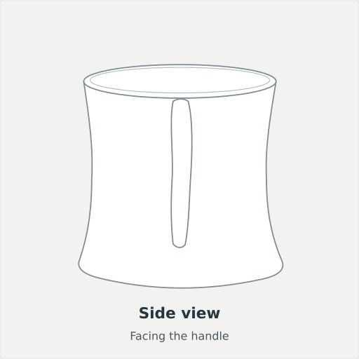 Hopa: Side view, Facing the handle