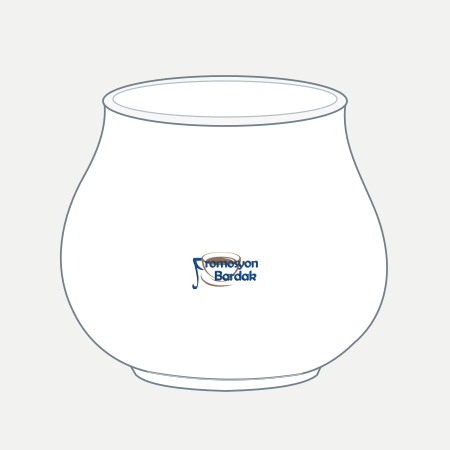 İznik Handleless Tasting Cup – schematic logo on the exterior wall, smaller logo