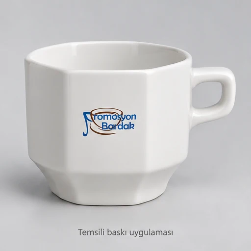 Kandira Octagonal-Rim Porcelain Mug