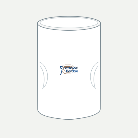 Kaş Handleless Ceramic Coffee Cup – schematic logo on the exterior wall, smaller logo
