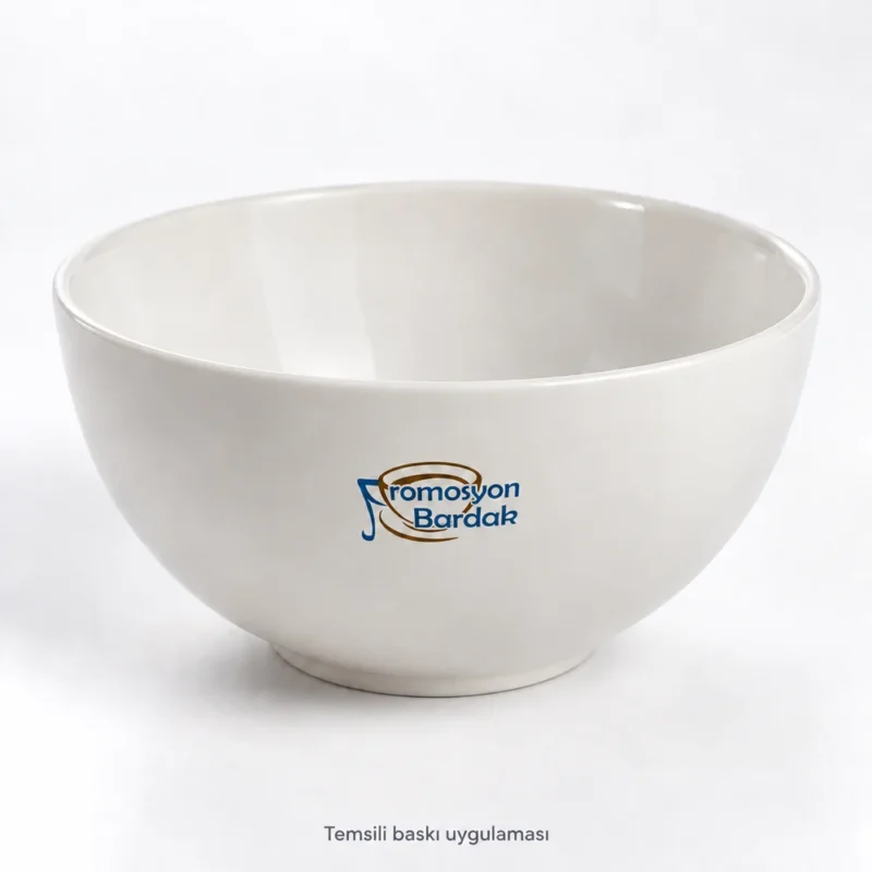 Kazdağı Derin Noodle Kasesi dış duvarında Promosyon Bardak logosuyla temsili baskı uygulaması; üretilmiş numune fotoğrafı değildir