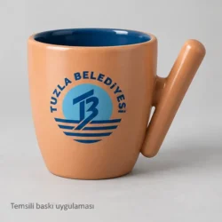Kelkit Diagonal-Grip Stoneware Mug — gallery view 3
