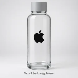 Kuşadası Glass Water Bottle with Cap — gallery view 2