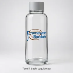 Kuşadası Glass Water Bottle with Cap — gallery view 1