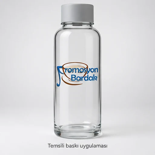 Kuşadası Glass Water Bottle with Cap