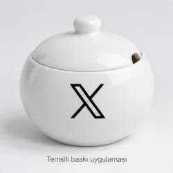 Marmaris Lidded Porcelain Sugar Bowl — gallery view 4