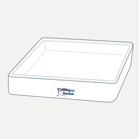 Mustafapaşa Square Serving Tray – schematic logo on the exterior wall, outer front wall