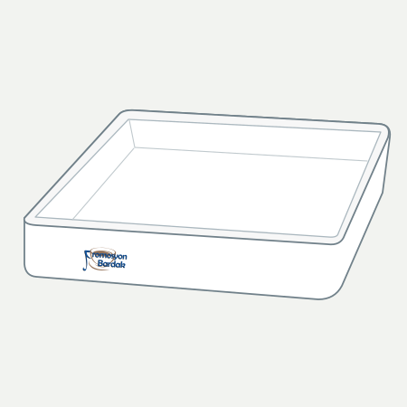 Mustafapaşa Square Serving Tray – schematic logo on the exterior wall, left position