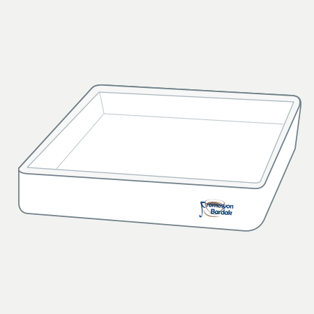 Mustafapaşa Square Serving Tray – schematic logo on the exterior wall, right position