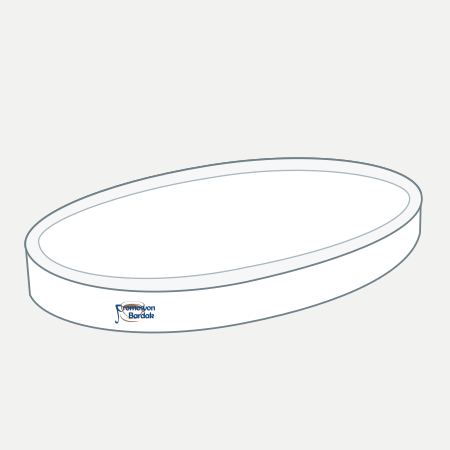 Nevşehir Oval Serving Platter – schematic logo on the exterior wall, custom position