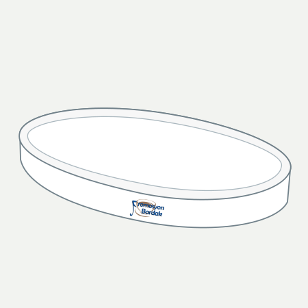 Nevşehir Oval Serving Platter – schematic logo on the exterior wall, outer rear