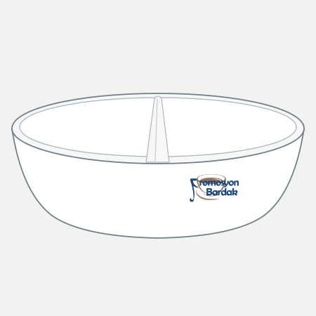 Sapanca Divided Mezze Bowl – schematic logo on the exterior wall, right position