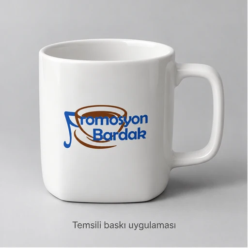 Tarakli Round-to-Square Bone Porcelain Mug