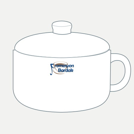 Tire Lidded Soup Mug – schematic logo on the exterior wall, higher position