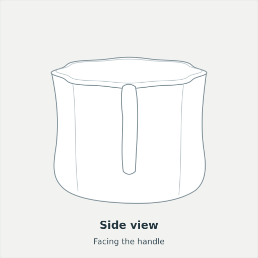 Tortum: Side view, Facing the handle