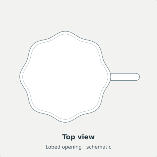 Tortum: Top view, Lobed opening · schematic