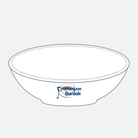 Uludağ Wide Salad Bowl – schematic logo on the exterior wall, outer rear