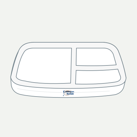 Ürgüp Divided Breakfast Plate – schematic logo on the exterior wall, outer front