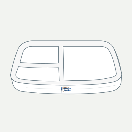 Ürgüp Divided Breakfast Plate – schematic logo on the exterior wall, outer rear
