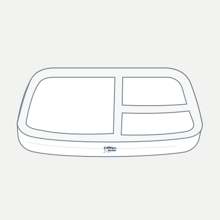 Ürgüp Divided Breakfast Plate – schematic logo on the exterior wall, smaller logo