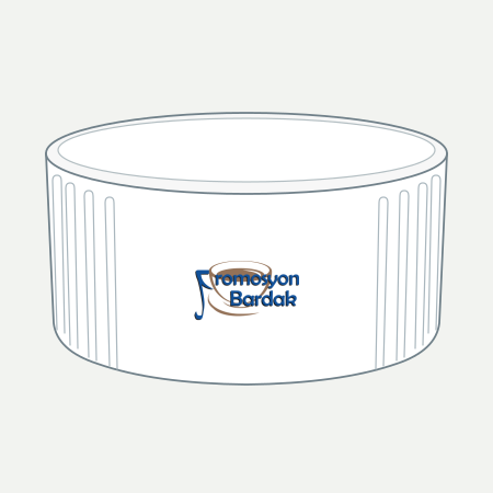 Yedigöller Ramekin Serving Dish – schematic logo on the exterior wall, smooth outer panel