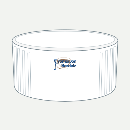 Yedigöller Ramekin Serving Dish – schematic logo on the exterior wall, higher position
